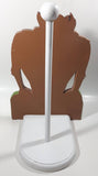 Looney Tunes Taz Tasmanian Devil Cartoon Character Shaped Hand Painted Wood Folk Art Paper Towel Holder 13" Tall