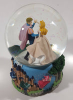 Enesco Disney Sleeping Beauty Musical Music Box Resin Glass Snow Globe Plays Sleeping Beauty Waltz