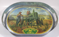 John Deere Moline, Ill Galvanized Metal Beverage Serving Tray 11 1/2" x 16"