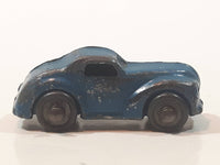 Antique 1940s Barclay 2 Door Coupe Blue 1 5/8" Long Die Cast Toy Car Vehicle
