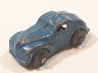 Antique 1940s Barclay 2 Door Coupe Blue 1 5/8" Long Die Cast Toy Car Vehicle