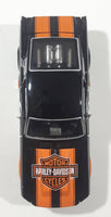 Maisto Harley Davidson Motor Cycles 1967 Ford Mustang GT Black and Orange 1/24 Scale Die Cast Toy Car Vehicle with Opening Hood, Trunk, and Doors