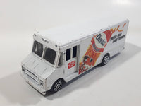 1994 Road Champs Frito Lay Cheetos Cheese That Goes Crunch Chevrolet Step Delivery Van White Die Cast Toy Car Vehicle with Opening Doors