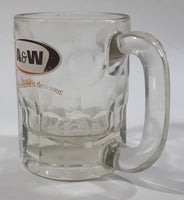 Vintage A & W "the difference is delicious" Clear Glass 4 1/4" Tall Heavy Glass Root Beer Mug