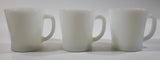 Vintage Anchor Hocking 1212 White Milk Glass Mug Cups Set of 3 Made in U.S.A.