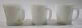 Vintage Anchor Hocking 1212 White Milk Glass Mug Cups Set of 3 Made in U.S.A.