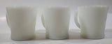 Vintage Anchor Hocking 1212 White Milk Glass Mug Cups Set of 3 Made in U.S.A.