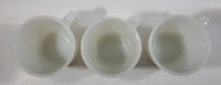 Vintage Anchor Hocking 1212 White Milk Glass Mug Cups Set of 3 Made in U.S.A.