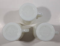 Vintage Anchor Hocking 1212 White Milk Glass Mug Cups Set of 3 Made in U.S.A.