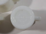 Vintage Anchor Hocking 1212 White Milk Glass Mug Cups Set of 3 Made in U.S.A.