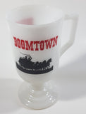 Vintage Boomtown Casino and R.V. Park Reno Nevada 5 1/2" Tall Pedestal Milk Glass Mug Cup