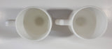 Vintage Walt Disney World Mom and Dad 5 1/2" Tall Pedestal Milk Glass Mug Cups Set