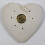 2001 Hearts & Flowers Inc The Heritage Heart Collection 5" x 5 1/2" Porcelain Heart Wall Hanging