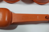 Vintage Tupperware Orange Measure Cups and Spoons Set
