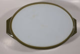 Vintage Pyrex 045 Olive Green White Spring Blossom Crazy Daisy Floral Pattern 2 1/2 Qt Casserole Dish Made in U.S.A. No Lid