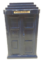 Doctor Who Tardis Police Call Box Wooden 8" Tall Coin Bank