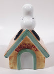 Peanuts Snoopy Laying On His Doghouse 5" Tall Ceramic Coin Bank