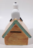 Peanuts Snoopy Laying On His Doghouse 5" Tall Ceramic Coin Bank