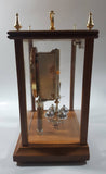 Vintage Elgin Quartz Glass and Wood Cased Mantle Clock 11 1/2" Tall Made in Japan