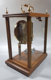 Vintage Elgin Quartz Glass and Wood Cased Mantle Clock 11 1/2" Tall Made in Japan