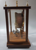 Vintage Elgin Quartz Glass and Wood Cased Mantle Clock 11 1/2" Tall Made in Japan