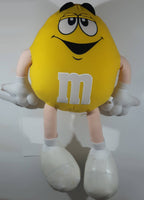M & M's Candy Coated Chocolate Yellow Mascot 28" Tall Stuffed Toy Character