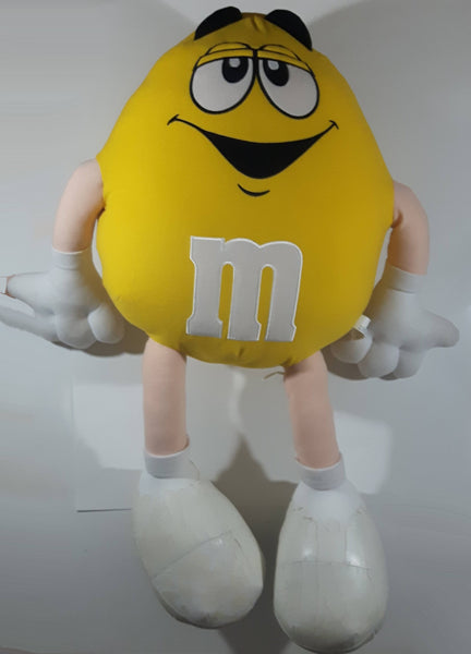 M & M's Candy Coated Chocolate Yellow Mascot 28" Tall Stuffed Toy Character