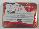 1995 Coca Cola Nostalgia Santa Claus Themed 2 Decks of Playing Cards in Tin Metal Container