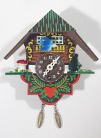 Vintage Bavarian Chalet Lodge Style Miniature Plastic Cuckoo Clock Made in Germany