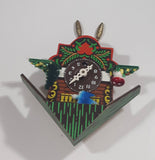 Vintage Bavarian Chalet Lodge Style Miniature Plastic Cuckoo Clock Made in Germany