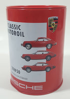 Porsche Classic 20 W 50 Motor Oil 4 1/2" Tall Red Tin Metal Can Coin Bank