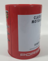 Porsche Classic 20 W 50 Motor Oil 4 1/2" Tall Red Tin Metal Can Coin Bank