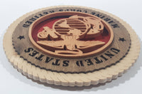 United States Marine Corps Retired 7 1/2" Diameter 3D Laser Cut Wood