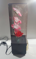 Vintage Fiber Optics Flower Light and Clock 14 1/2" Tall