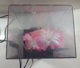 Vintage Fiber Optics Flower Light and Clock 14 1/2" Tall