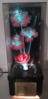 Vintage Fiber Optics Flower Light and Clock 14 1/2" Tall