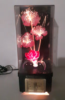 Vintage Fiber Optics Flower Light and Clock 14 1/2" Tall