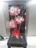 Vintage Fiber Optics Flower Light and Clock 14 1/2" Tall