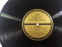 1965 The Great Musicians Brahms Violin Concerto in D Major opus 77 10" Vinyl Record