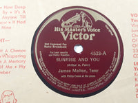 Victor Arthur A. Penn James Melton, Tenor with Philip Evans at the Piano Sunrise And You 10" Vinyl Record