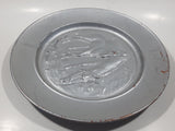 Vintage Horse and Foal Silver Painted 11" Copper Plate Wall Hanging