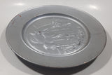 Vintage Horse and Foal Silver Painted 11" Copper Plate Wall Hanging