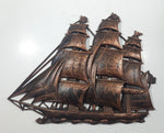 Vintage Syroco Dart Ind. 12 1/2" x 16" Ship Sailboat Wall Decor 4261