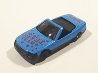 Golden Wheels Star Team Corvette Convertible Blue Die Cast Toy Car Vehicle