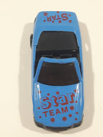 Golden Wheels Star Team Corvette Convertible Blue Die Cast Toy Car Vehicle
