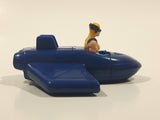 1996 McDonald's Marvel X-Men Wolverine Blue Plastic Toy Vehicle 3 1/4" Long