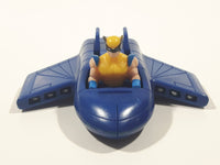 1996 McDonald's Marvel X-Men Wolverine Blue Plastic Toy Vehicle 3 1/4" Long