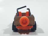 1996 Hot Wheels Street Eaters Roll Patrol Jeep CJ Trailbuster Tan Beige Brown Die Cast Toy Car Vehicle