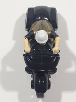 HTF 2010 Hot Wheels Road Roller Police Motor Cycle Chopper Black Die Cast Toy Car Vehicle