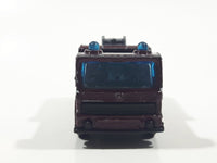 1997 Matchbox Snorkel Fire Truck Burgundy Die Cast Toy Car Vehicle Missing Boom